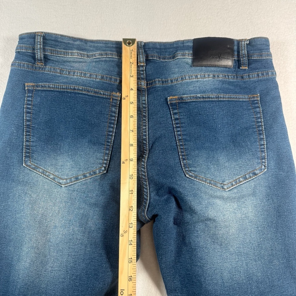 Tailor Vintage Jeans Mens 38 Blue Canaan Slim Fit Straight Medium Wash Stretch - Picture 9 of 13